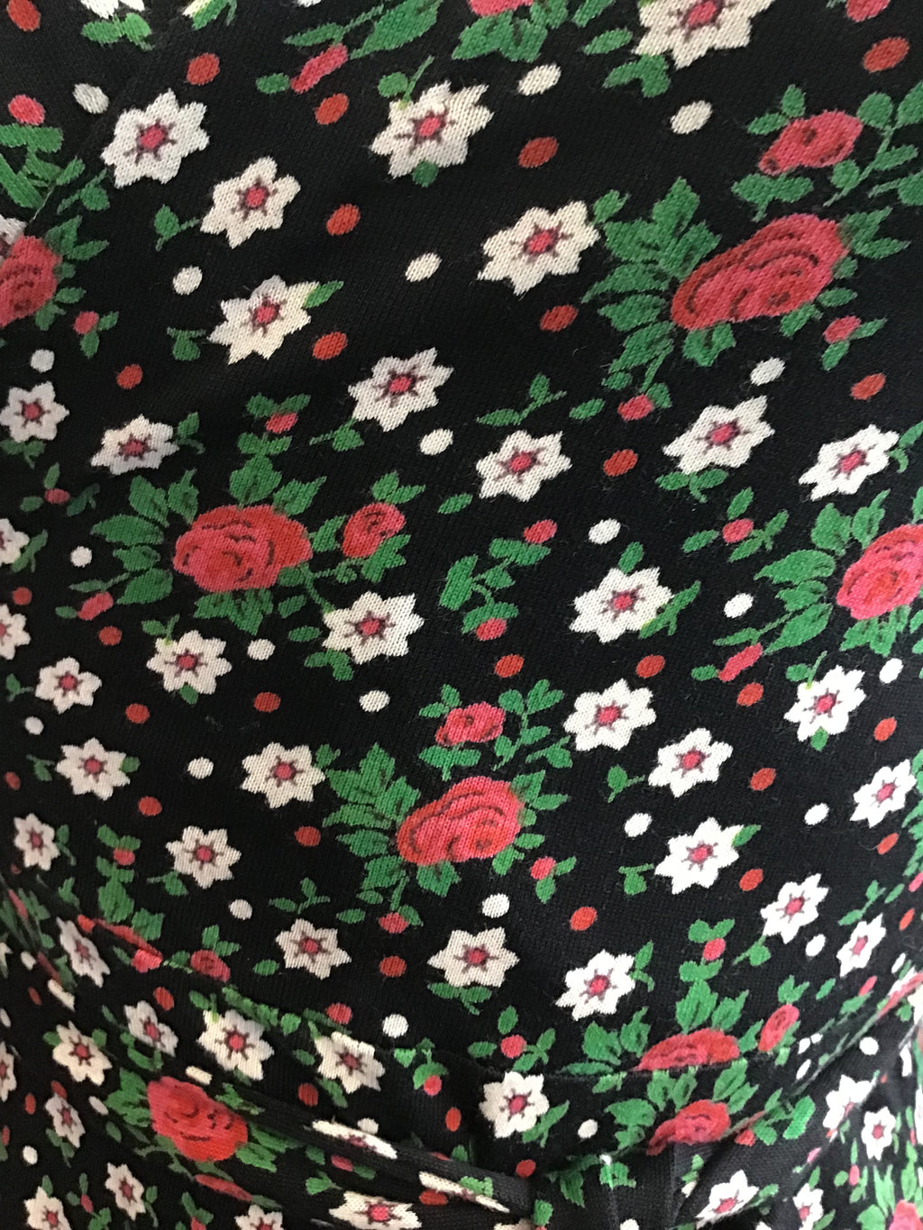 1970's Diane Von Fürstenberg Long Cotton/Rayon Floral Wrap Dress-6