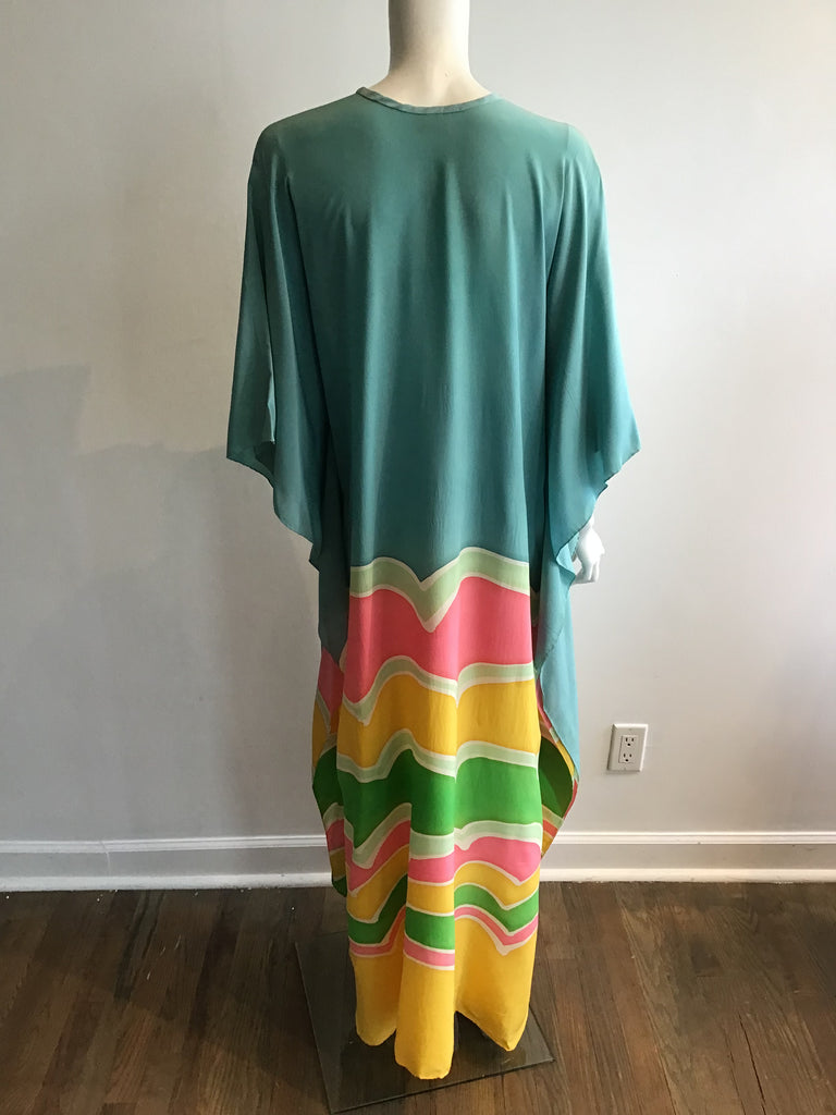 1980s Irene Tsu Hand Painted  Caftan