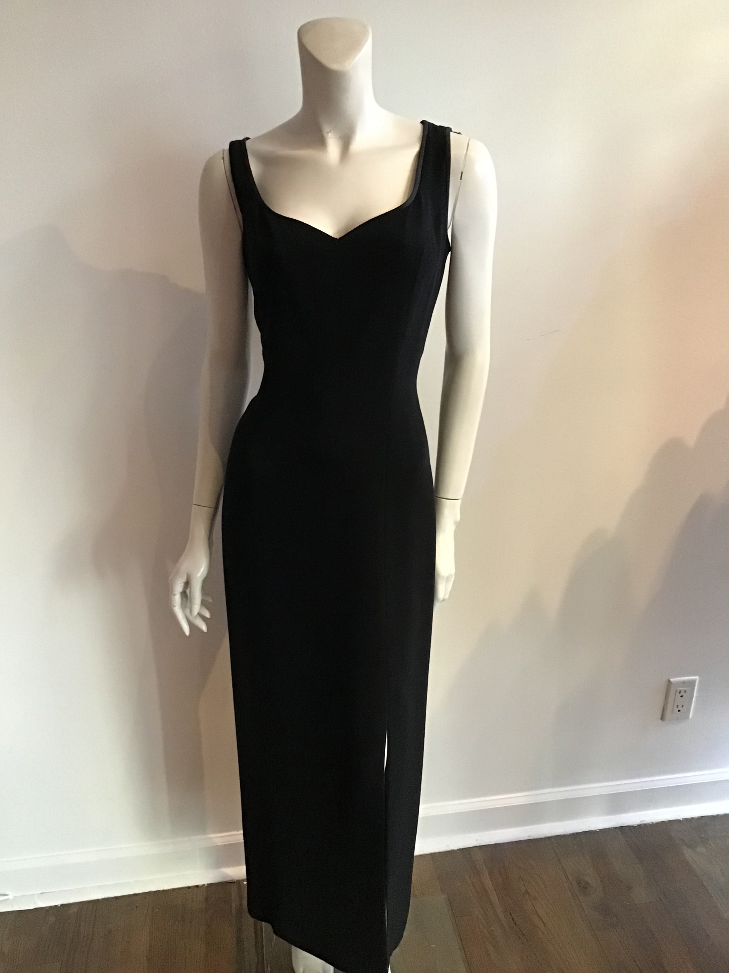 1980's Bob Mackie Black Rayon/Silk Evening Gown/beaded Bolero size 12