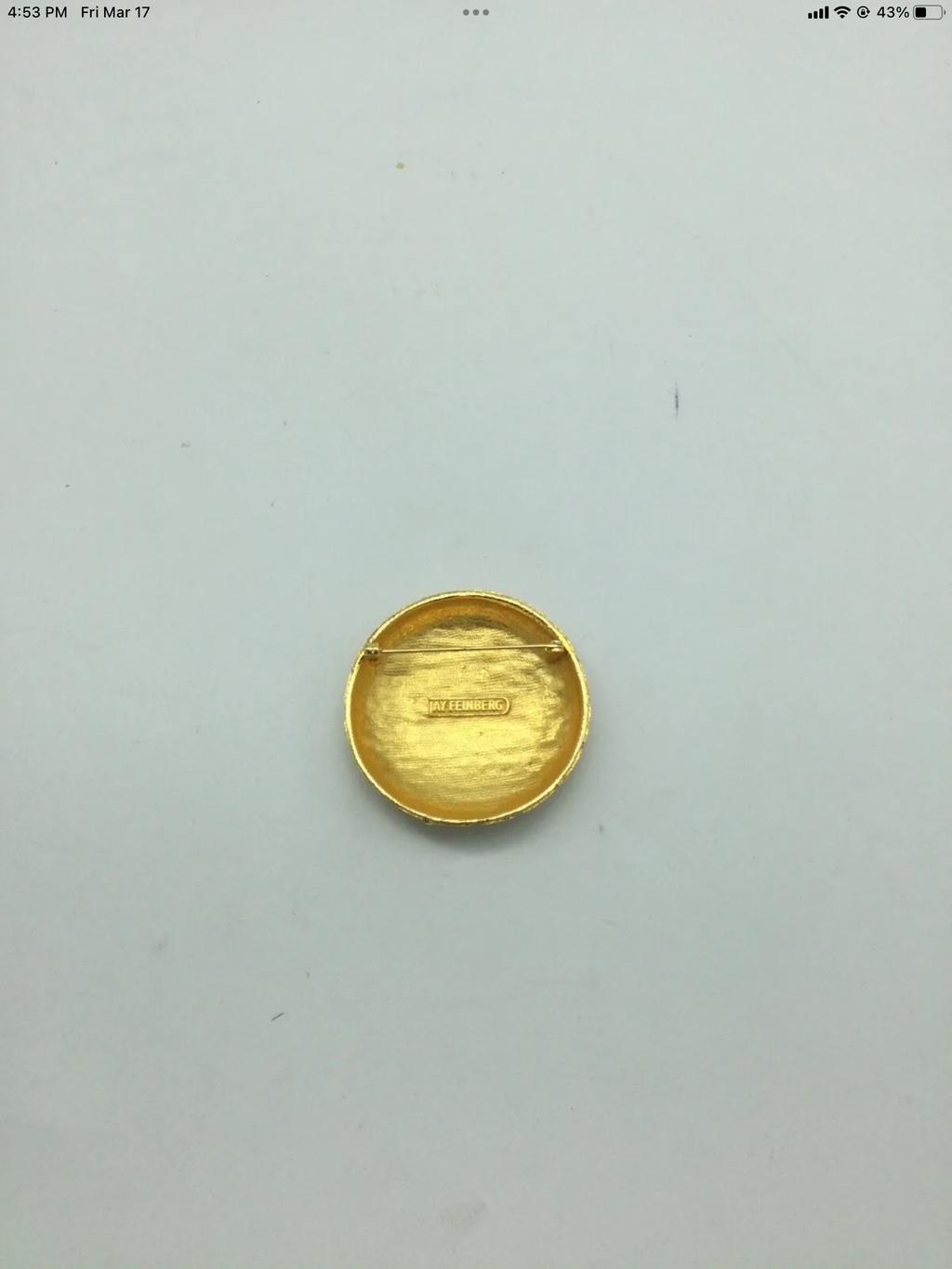 1980s Jay Feinberg  vintage gold Pin / Brooch