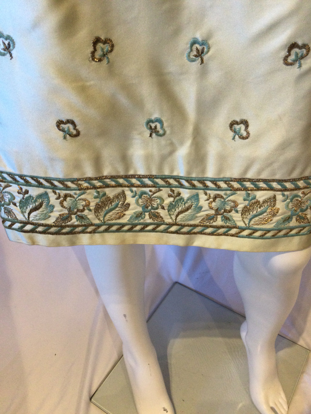 1950's Mint Green Silk Cocktail Dress-size 6