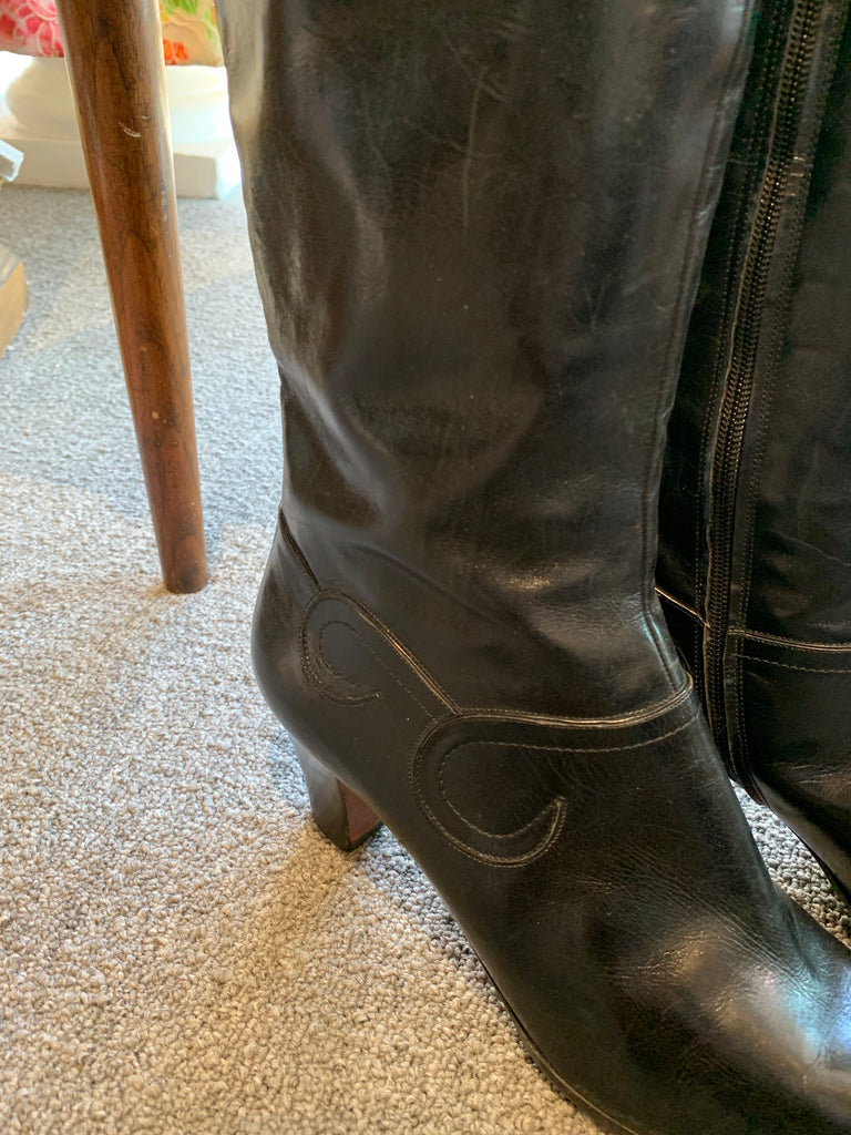 Salvatore Feragamo Black Heeled Boots