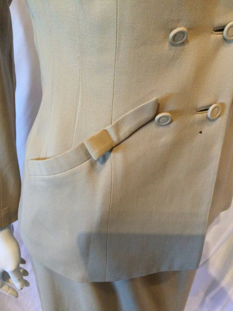Vintage 1940s Tan Post War Forstman Wool Suit/blouse size 5