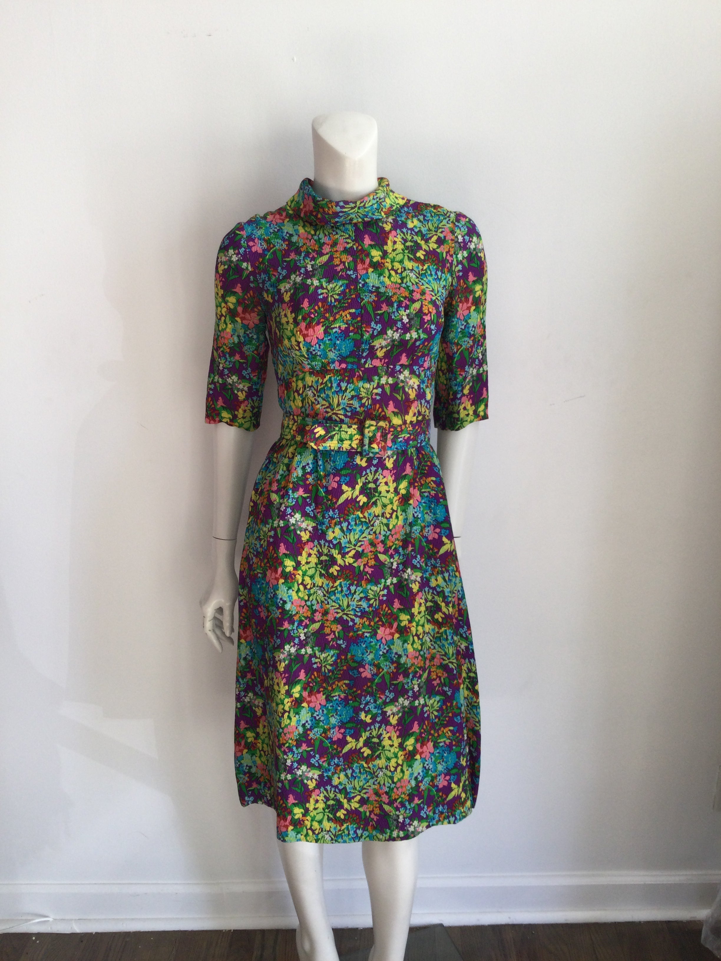 1970s Floral Jacket and Dress