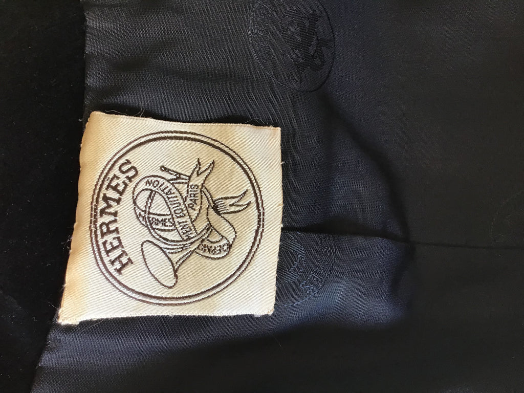 70s Black Velvet Hermes Vest