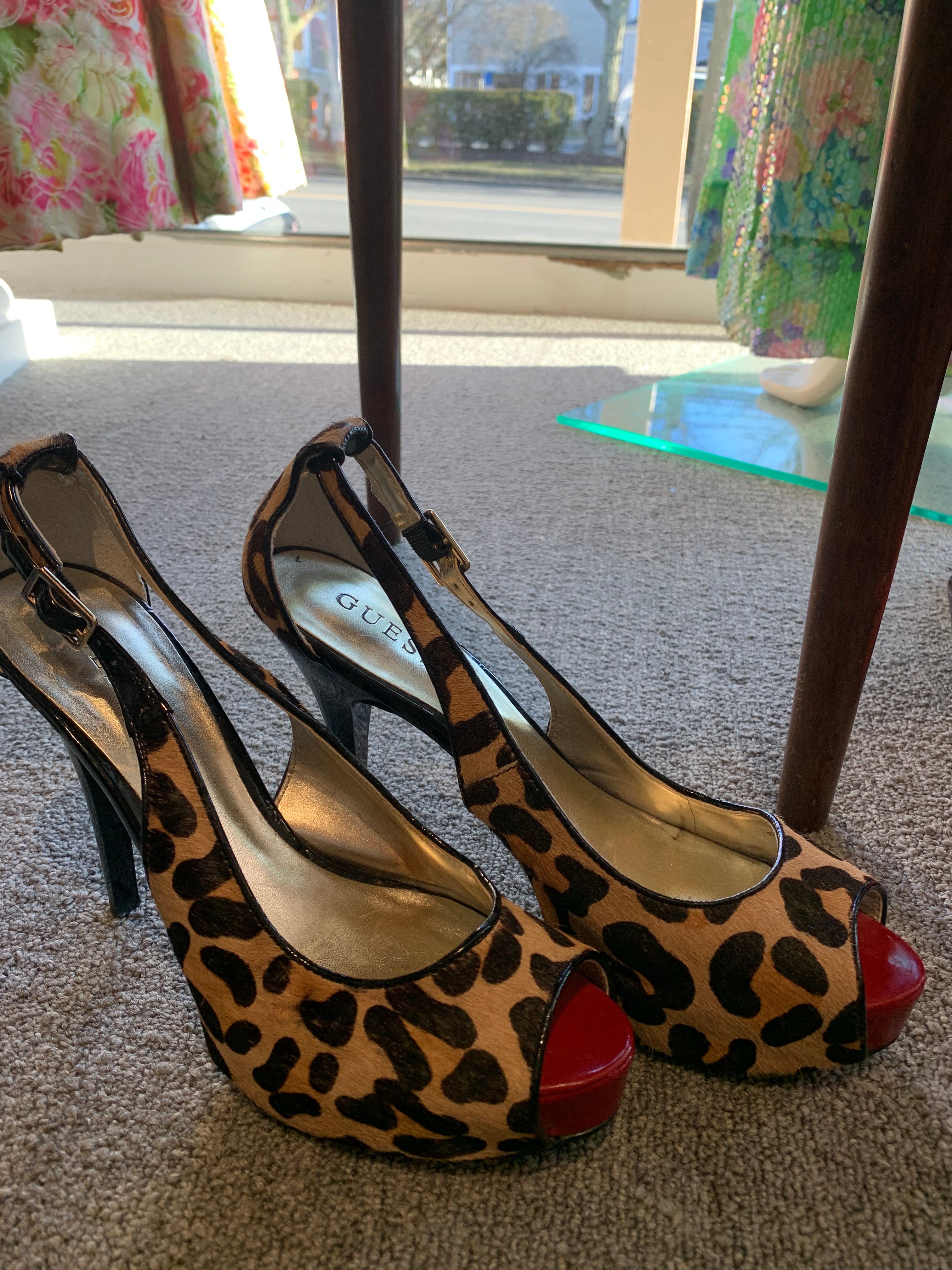 Leopard Guess High Heel Shoes
