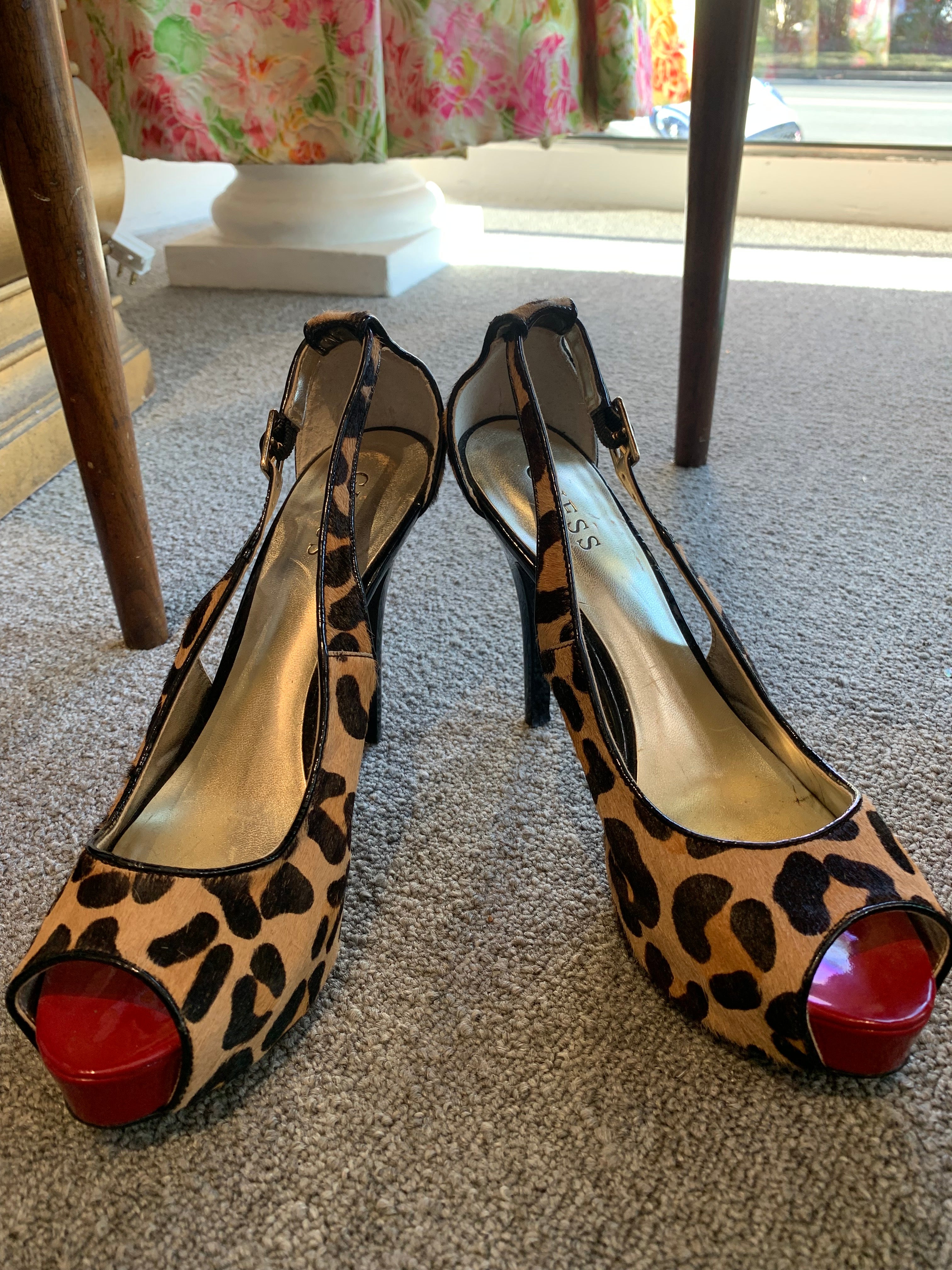 Leopard Guess High Heel Shoes
