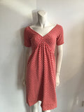 1960s Rudi Gernreich Red and white checked cotton and wool blend knit dress-size 4