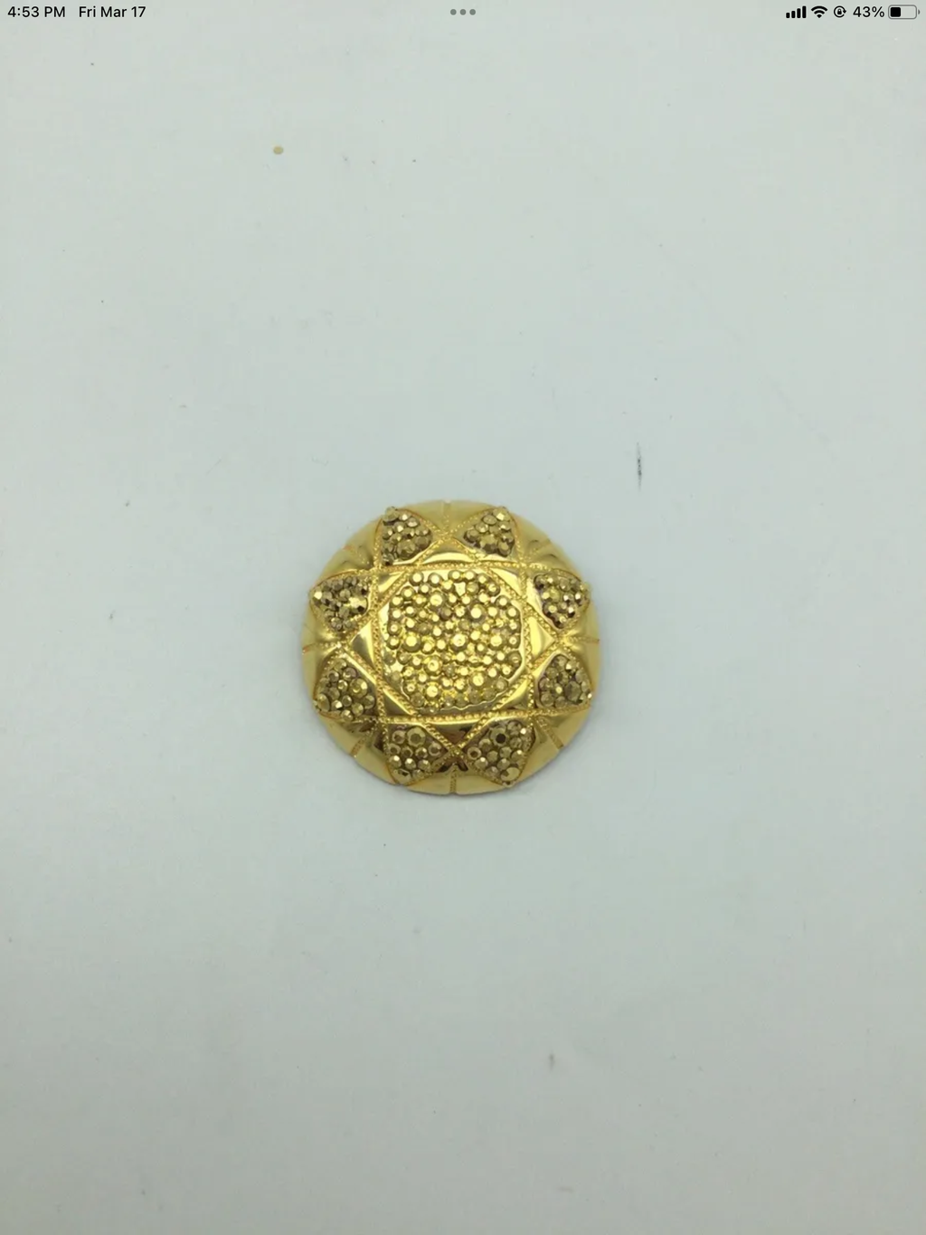 1980s Jay Feinberg  vintage gold Pin / Brooch