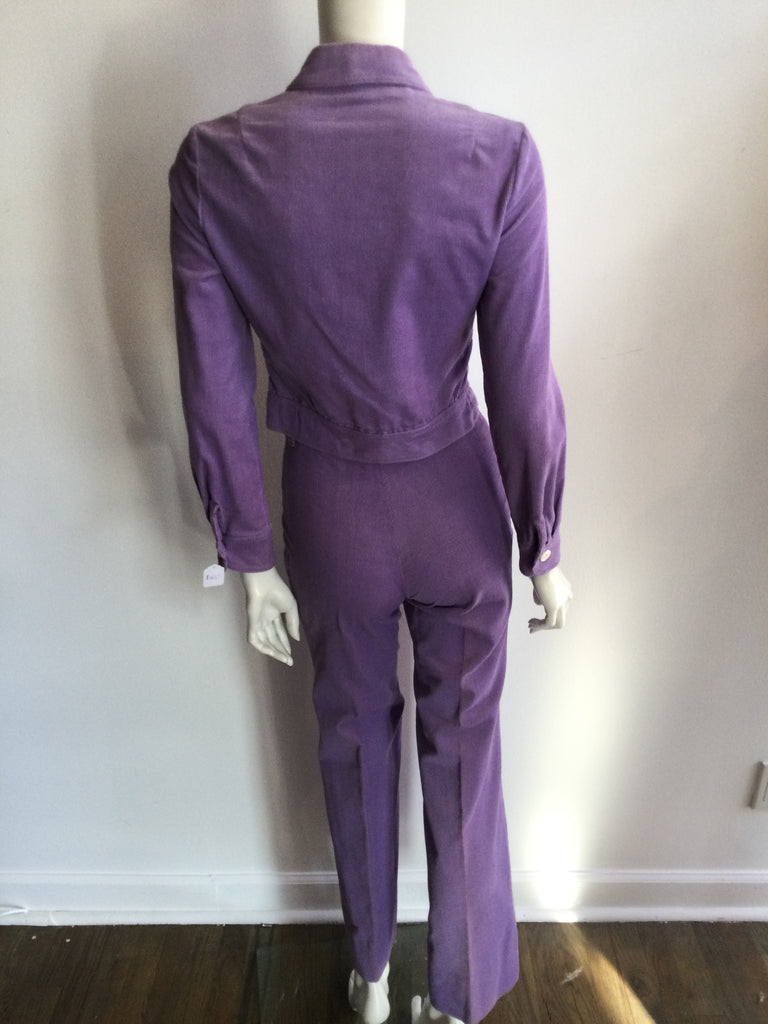 70s Purple Corduroy Pant Suit