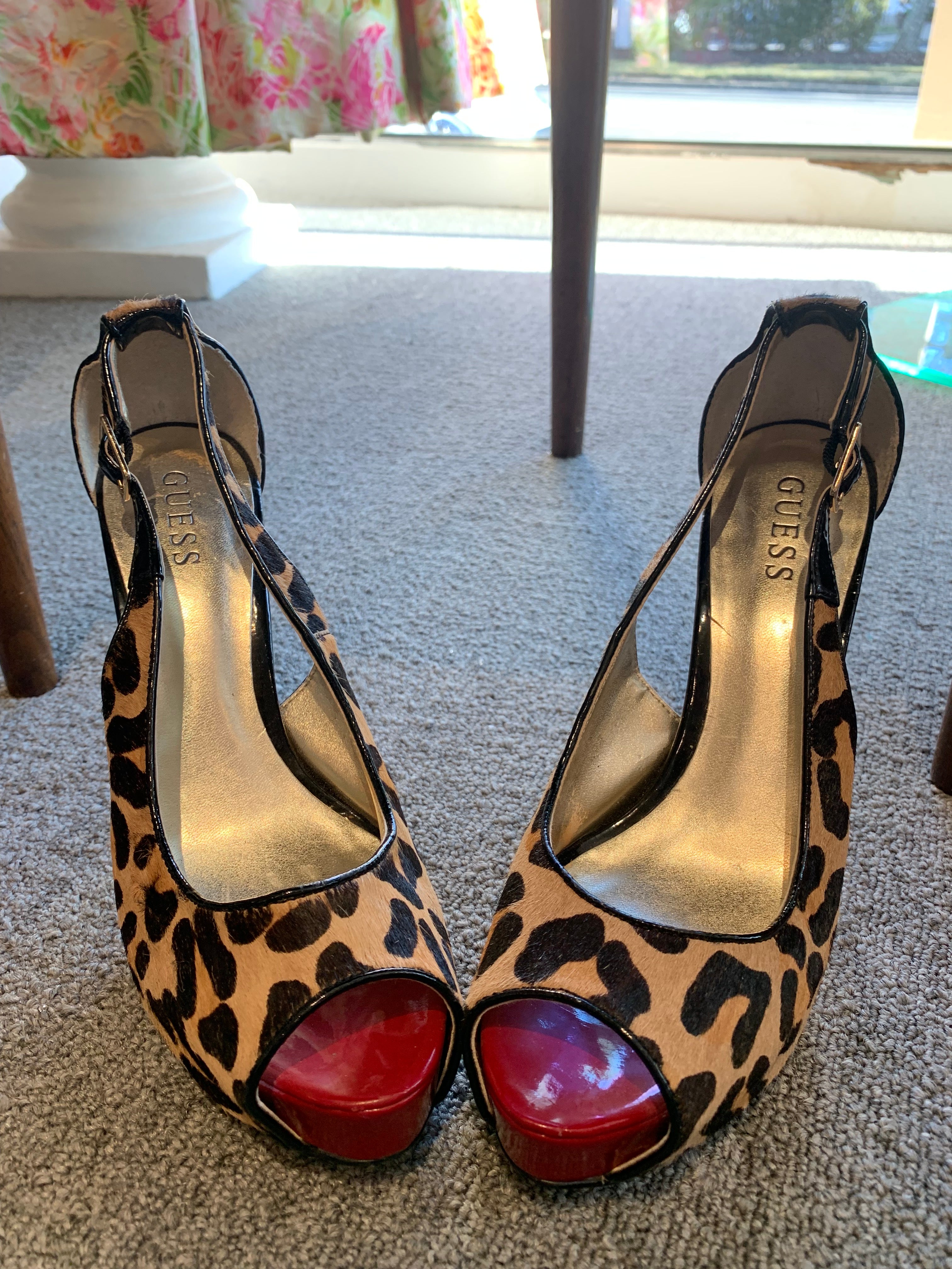 Leopard Guess High Heel Shoes