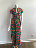 1960S MULTICOLORED jERSEY  MAXI DRESS 