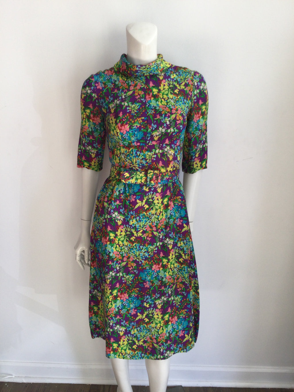 1970s Floral Jacket and Dress