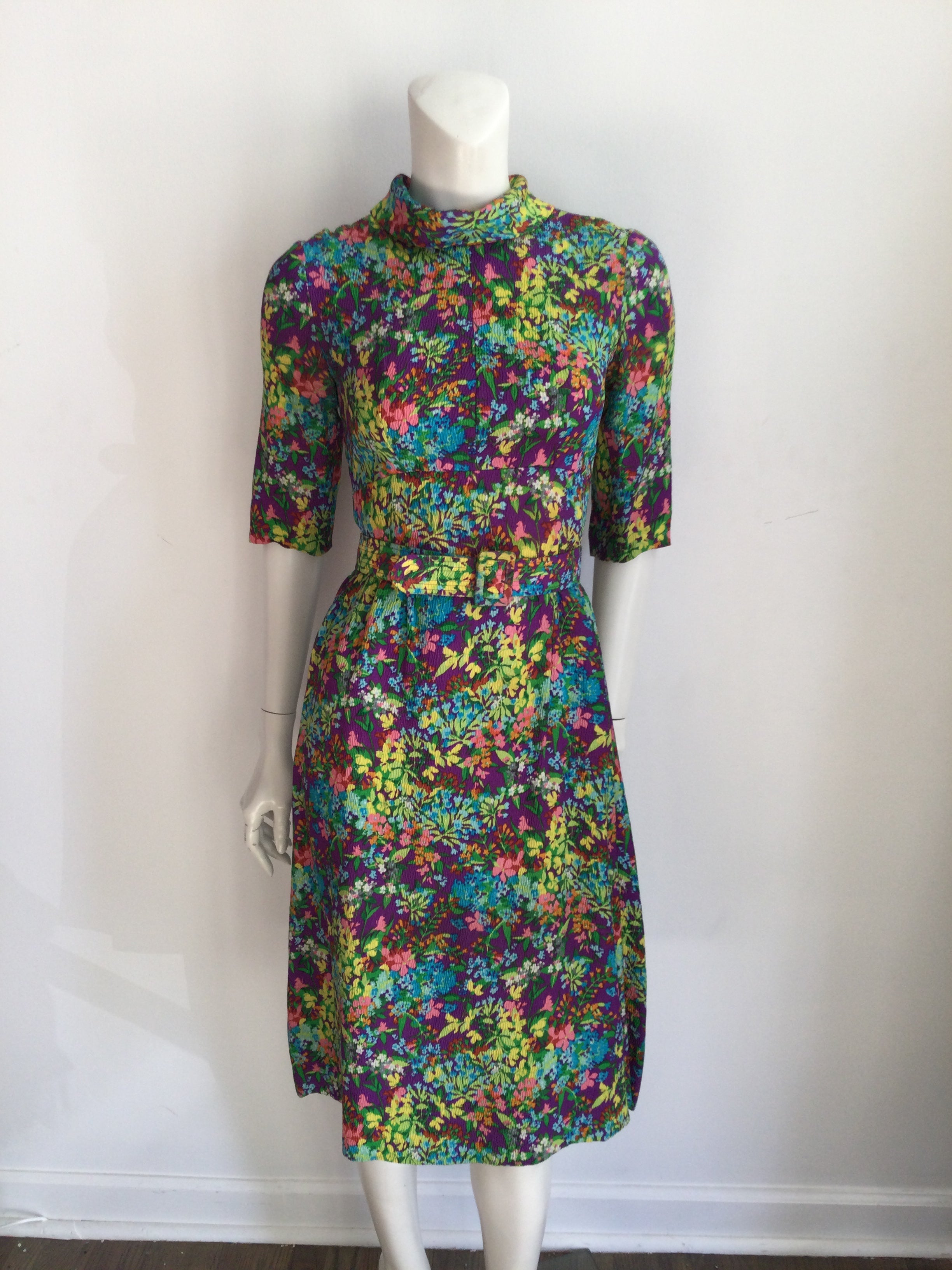 1970s Floral Jacket and Dress