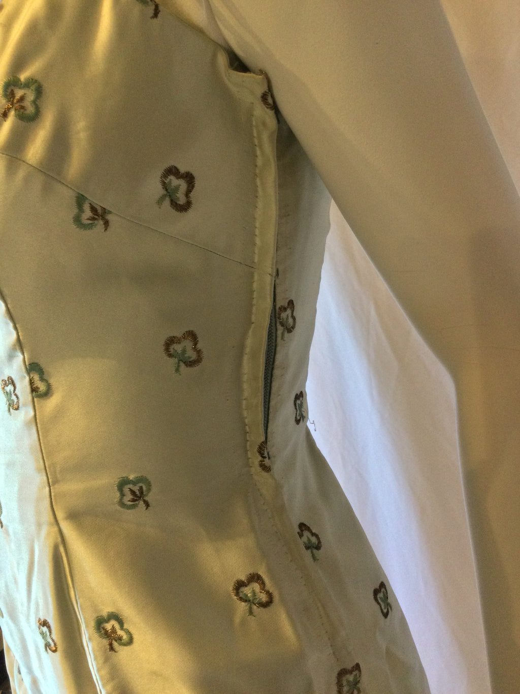 1950's Mint Green Silk Cocktail Dress-size 6