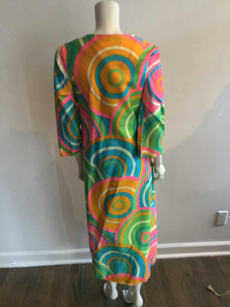 1960s Gigette Multicolored Maxi Dress