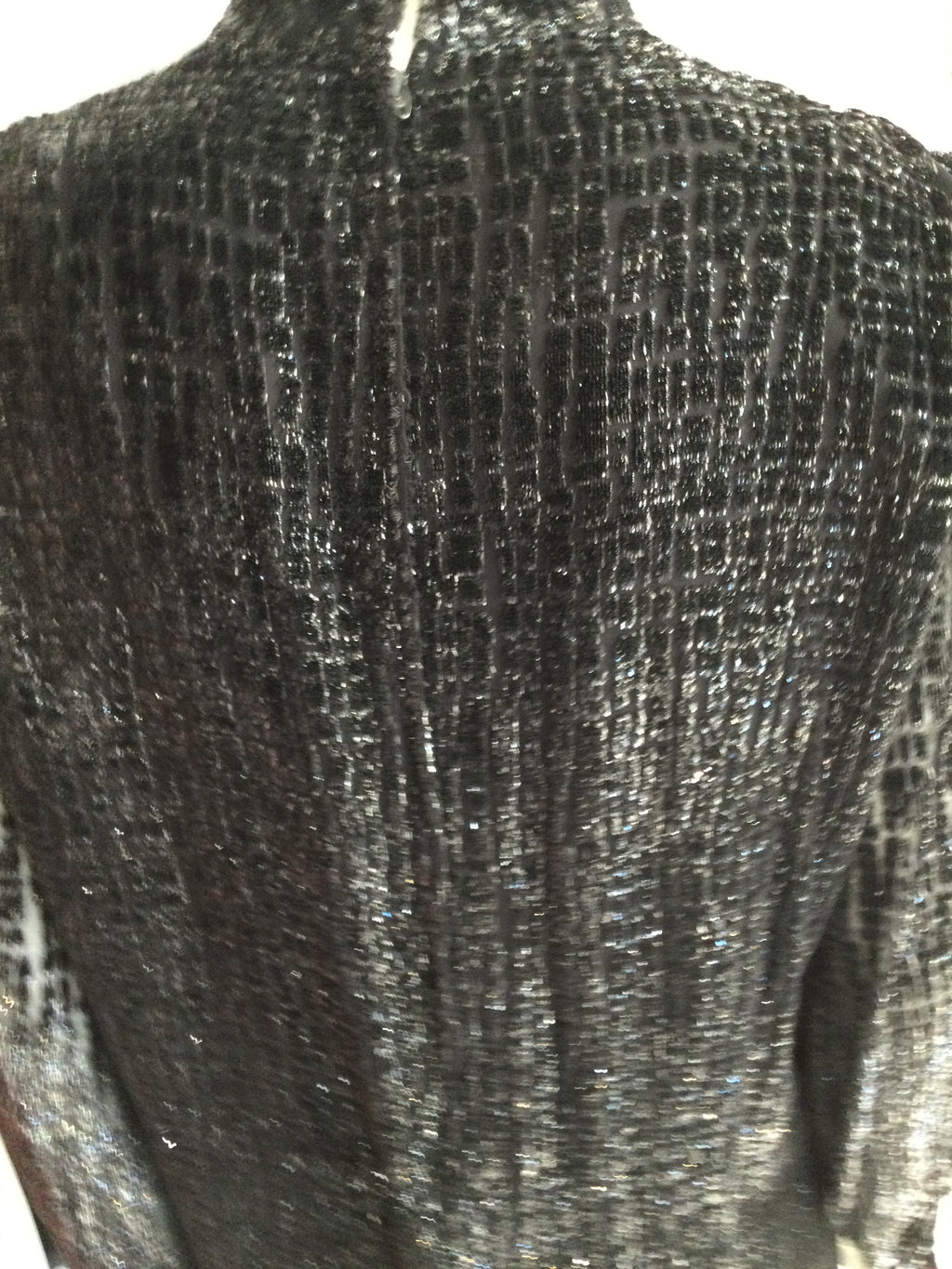 1960's Rudi Gernreich Black Flocked Velvet Cocktail Dress-size8