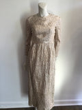 1960s metallic pink evening dress