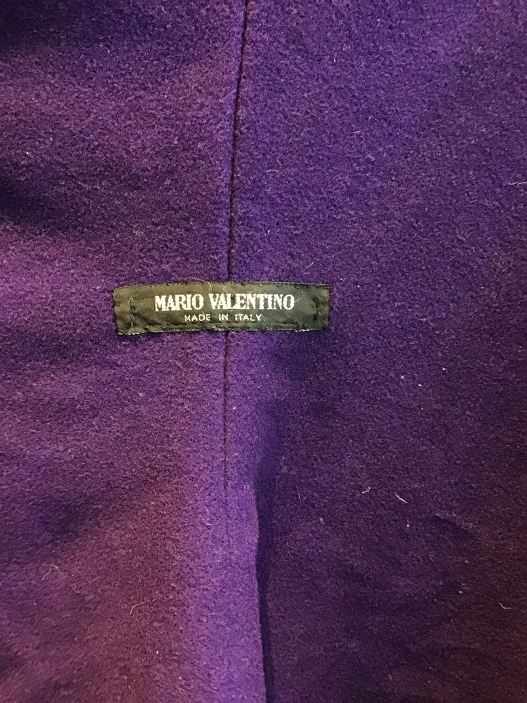 1980's Mario Valentino Green and Purple  Leather Jacket