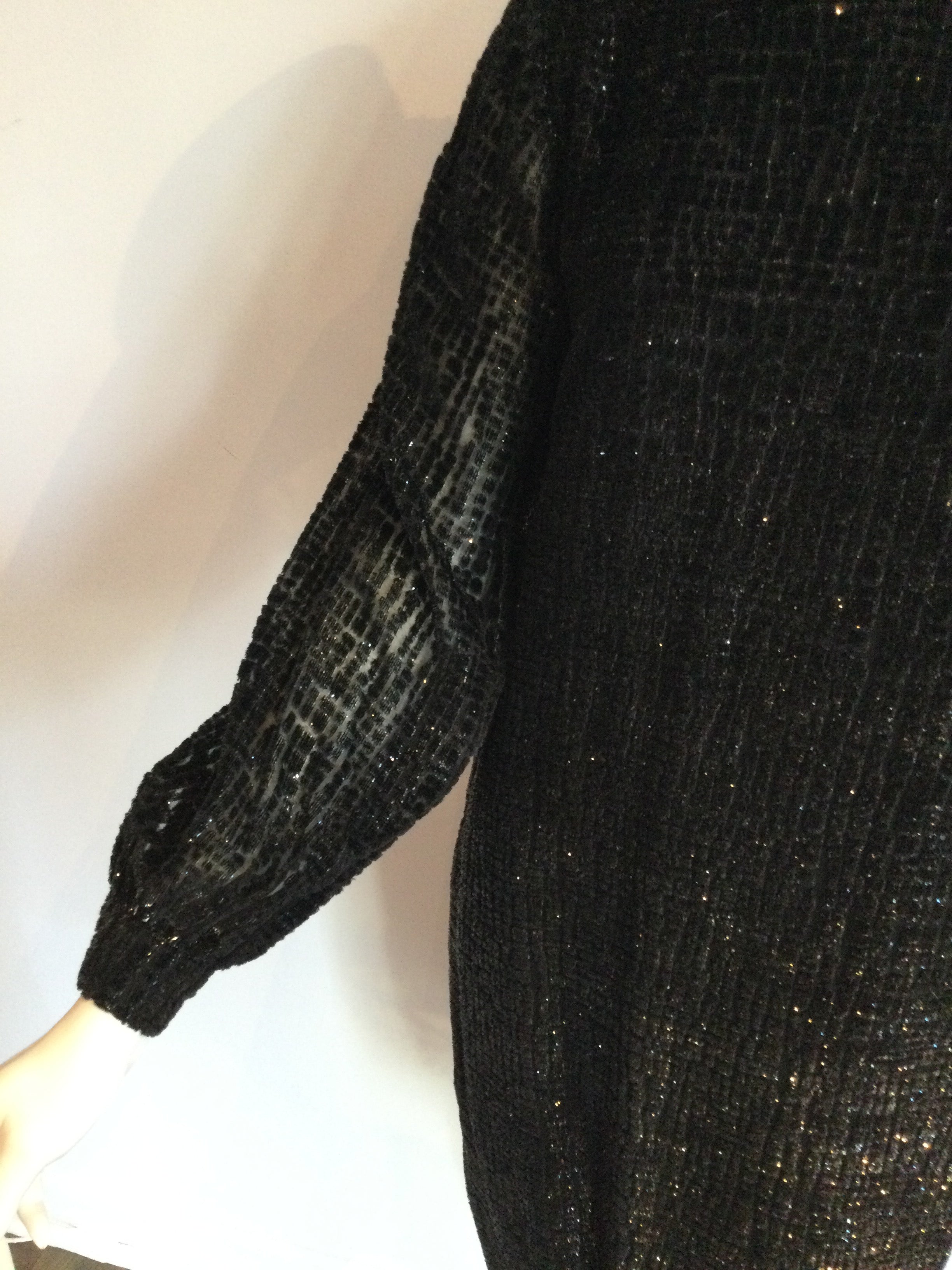 1960's Rudi Gernreich Black Flocked Velvet Cocktail Dress-size8