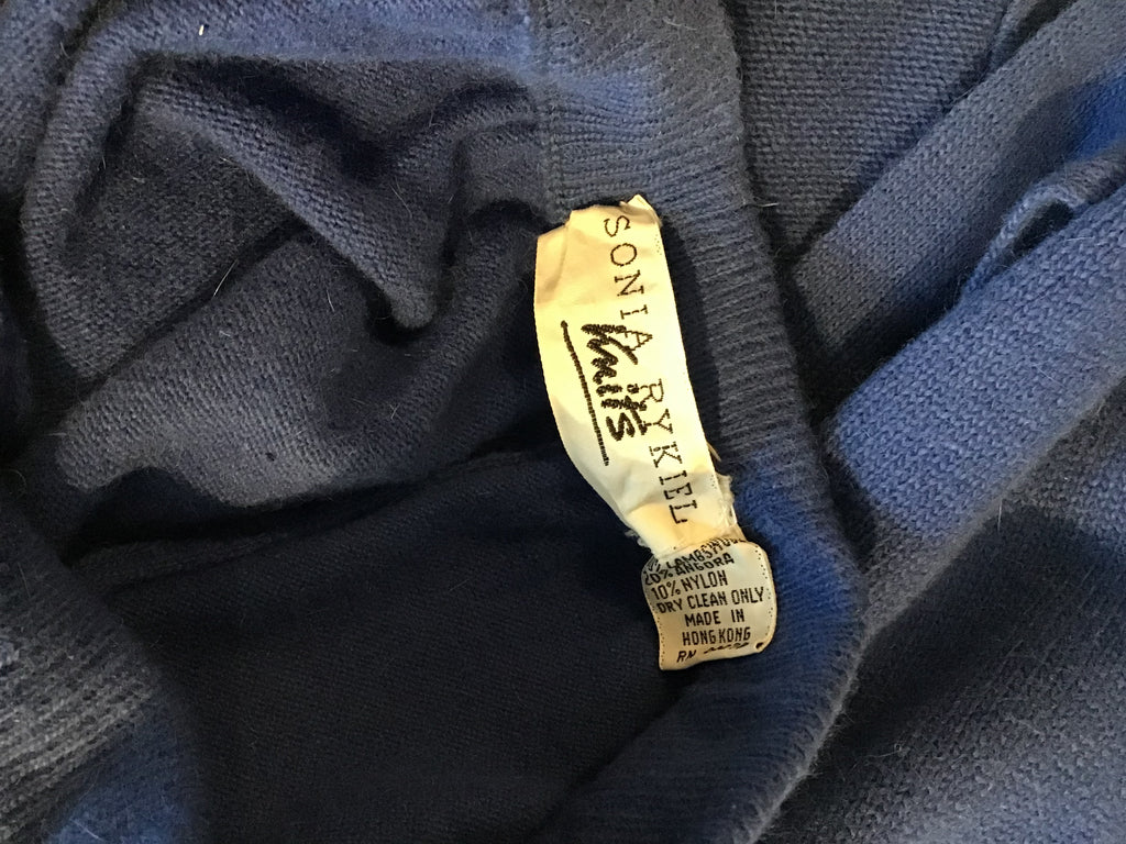 1980's Sonia Rykiel 5pc Blue knit \ Ensemble-size 10