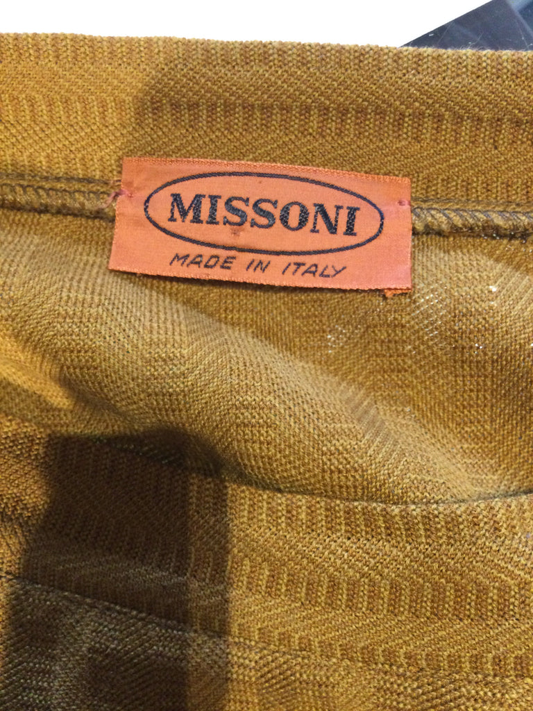 Missoni Vintage 1970's Brown knit 2 piece ensemble size 10