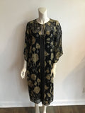 vintage 1960s black and metallic gold thread embroidery persian cocktail ensemble 