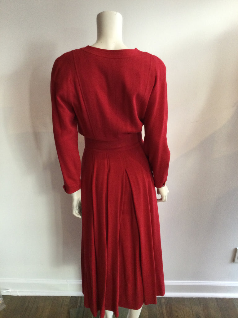80s Chanel Red Dress