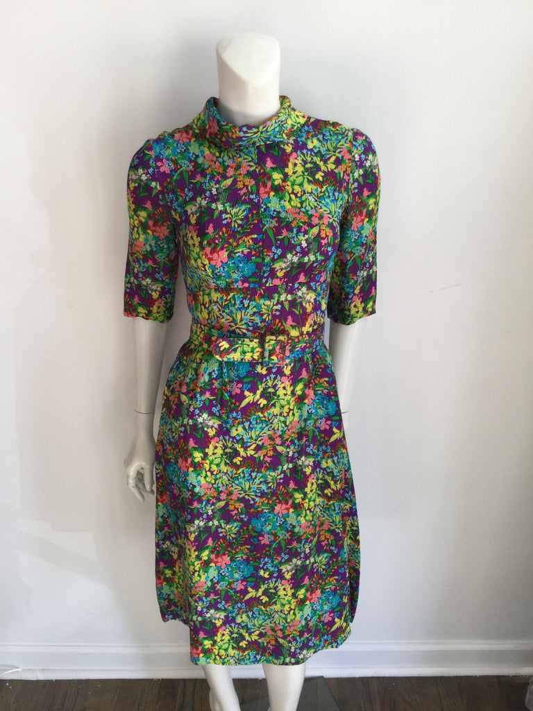 1970s Floral Jacket and Dress