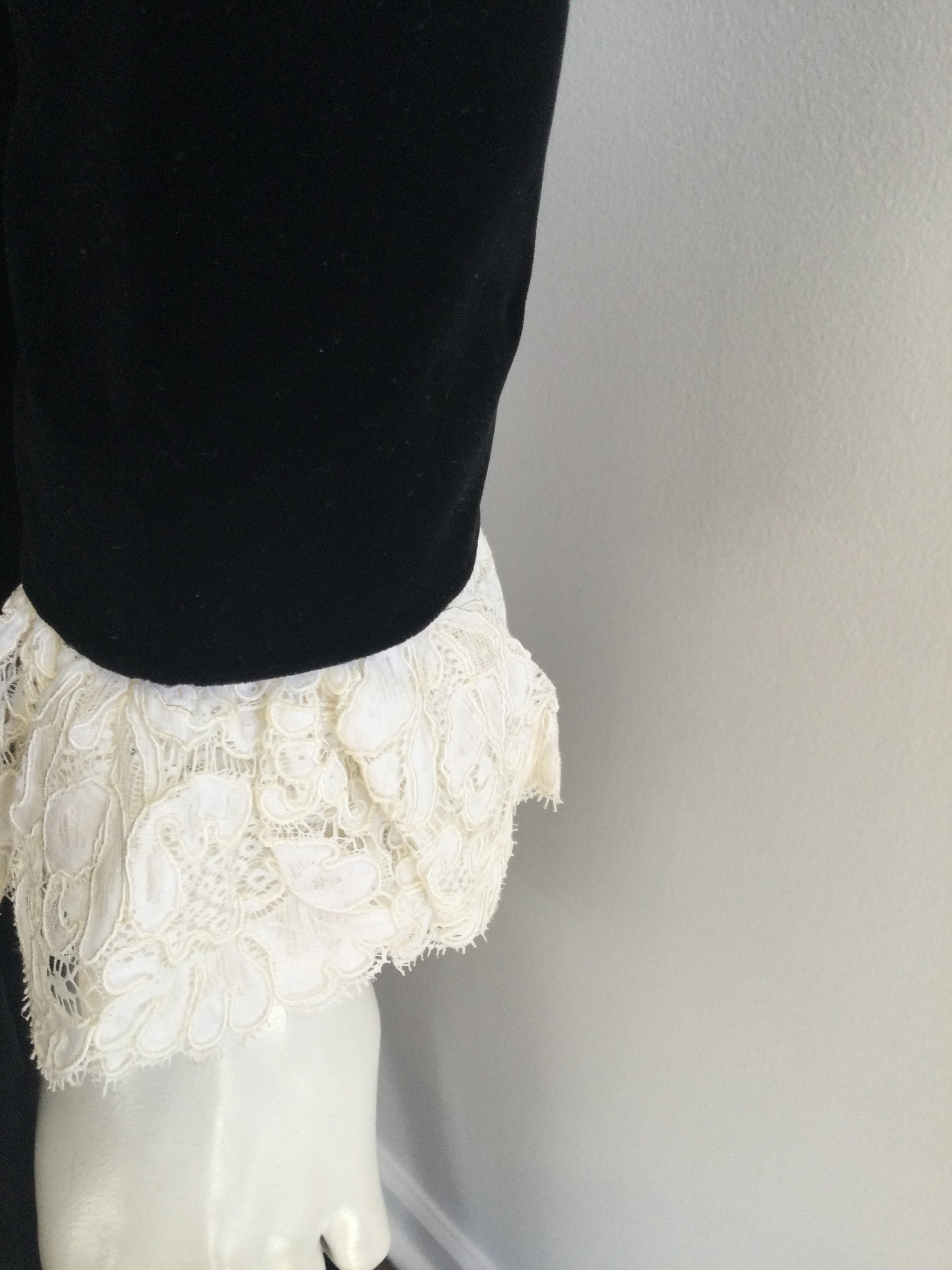 1960s Dominic Rompollo Black Velvet  Cocktail Dress-2/4