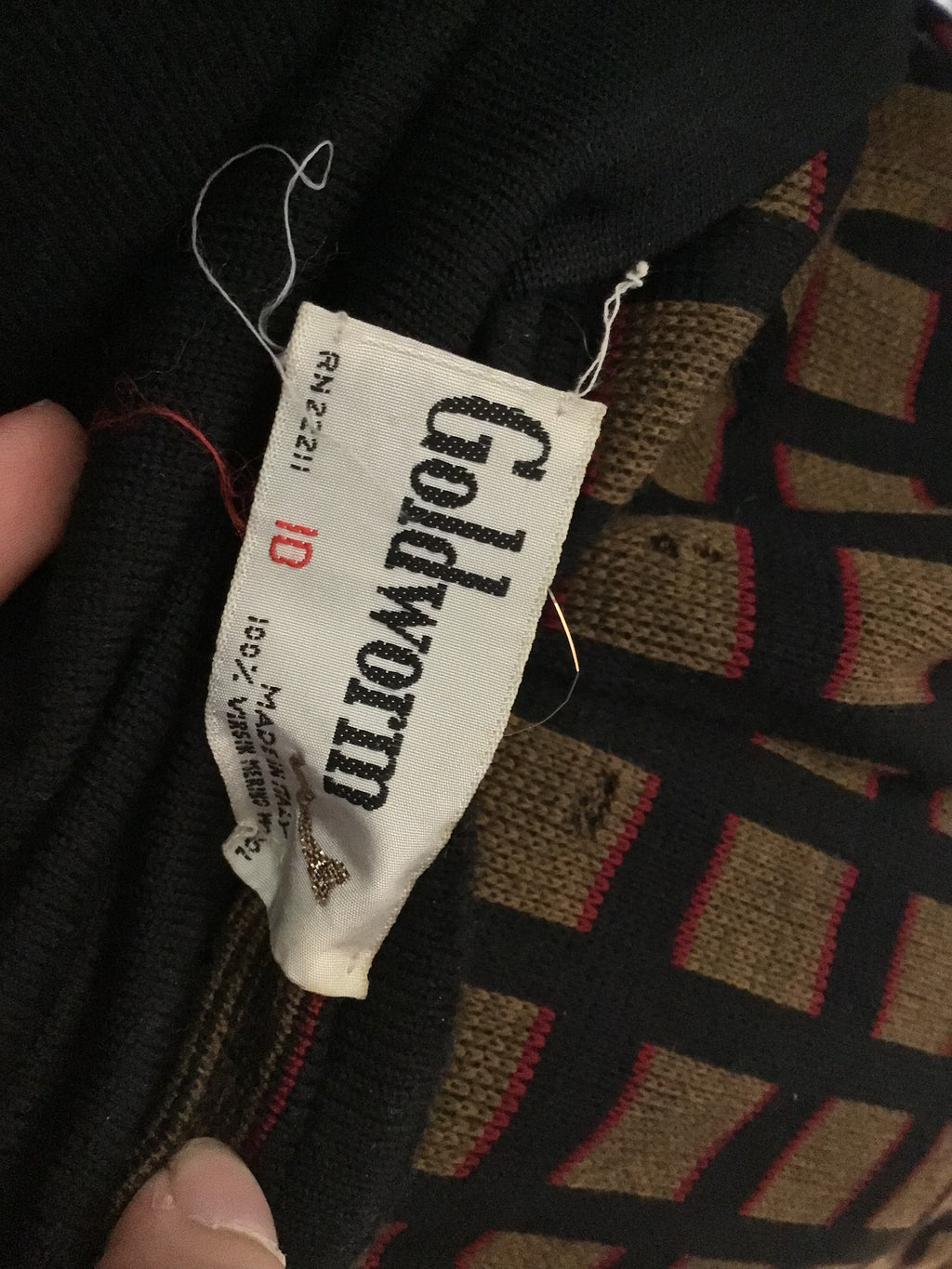 1970's Goldworm Cotton Knit Shirt and Pant Ensemble size 10