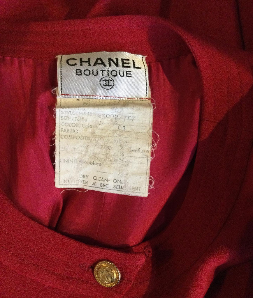 80s Chanel Red Dress