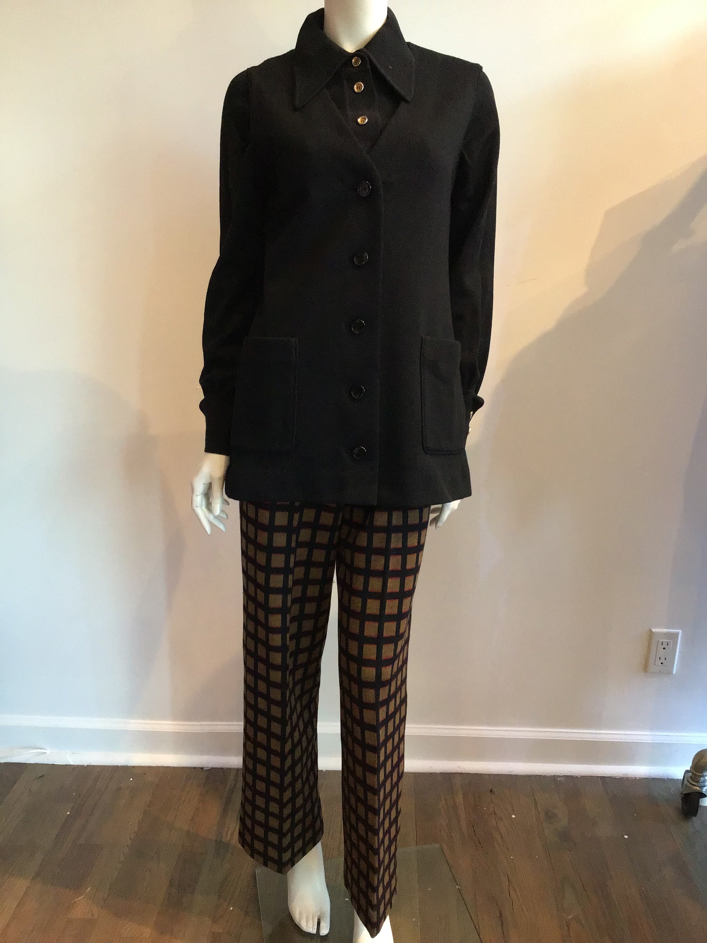 1970's Goldworm Cotton Knit Shirt and Pant Ensemble size 10