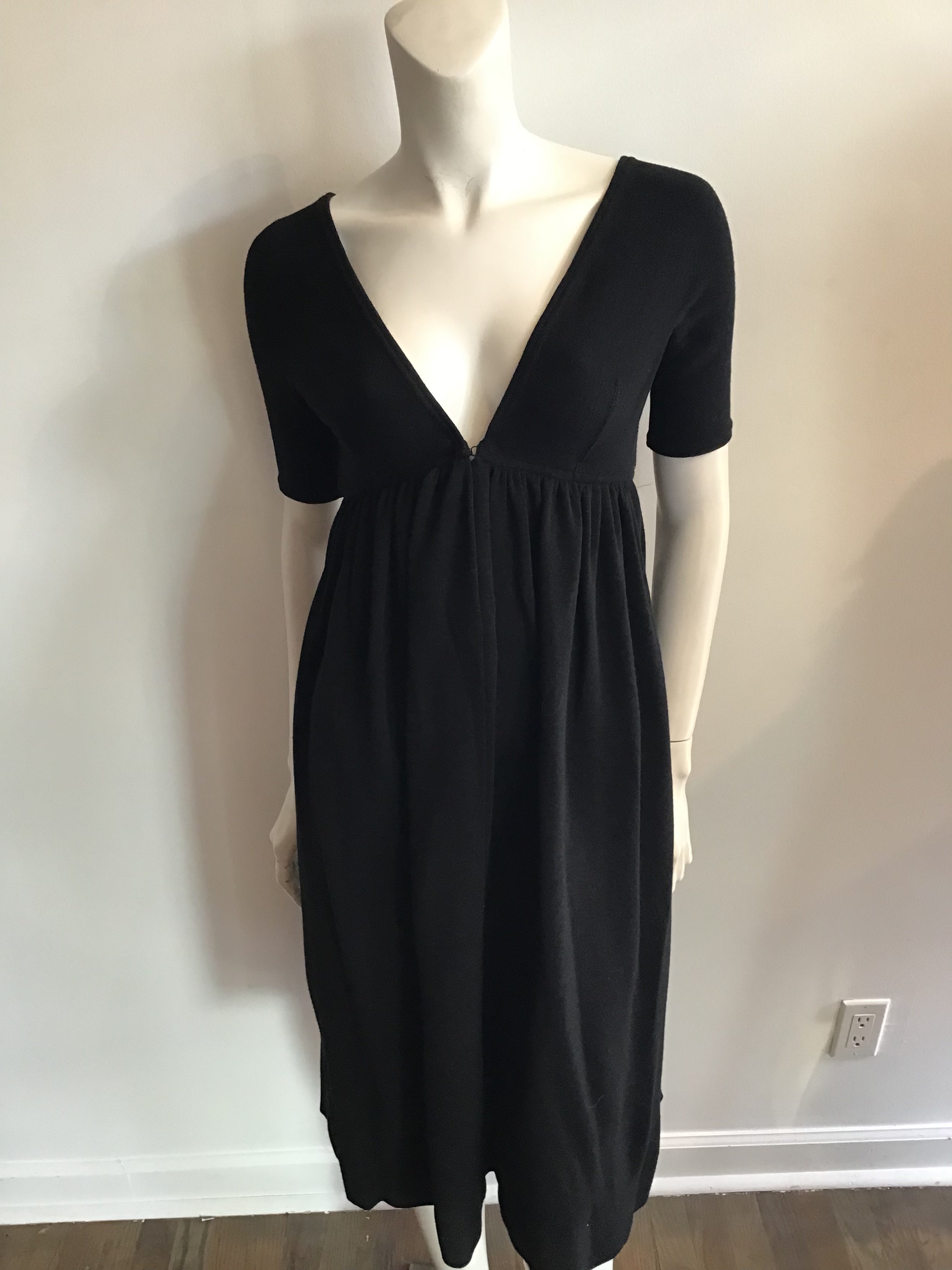 !960s Rudi Gernreich Black Woll Blend Cocktail dress
