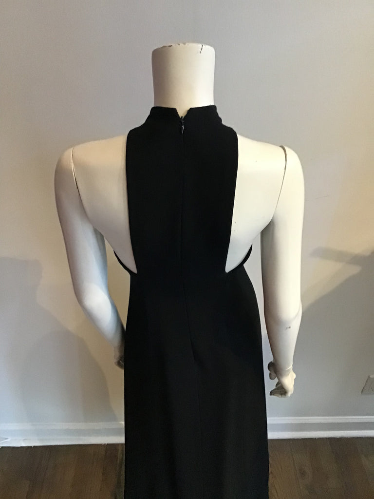 1960s Donald Brooks  Black Crepe Gown with Overlay