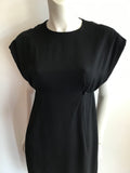 vintage 12960s Geoffrey Beene black wool cocktail dress 