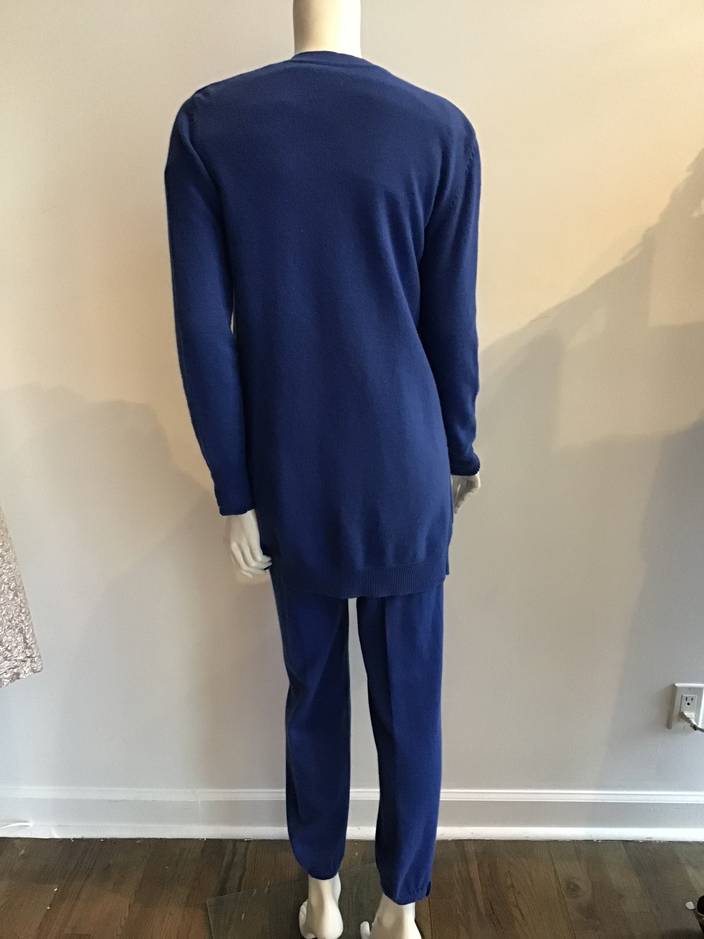 1980's Sonia Rykiel 5pc Blue knit \ Ensemble-size 10