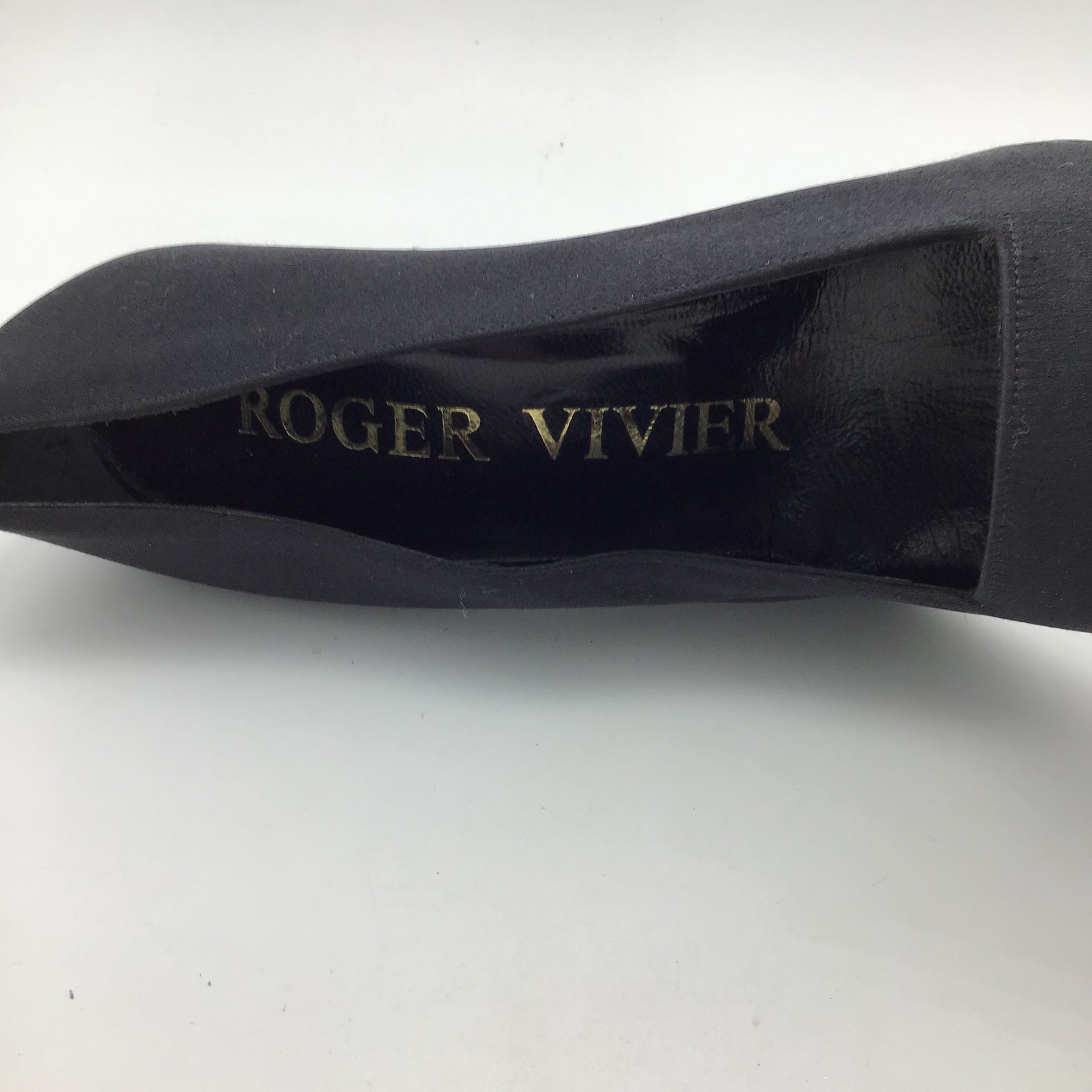 Roger Vivier 90s Black Rhinestone Heeled Pumps