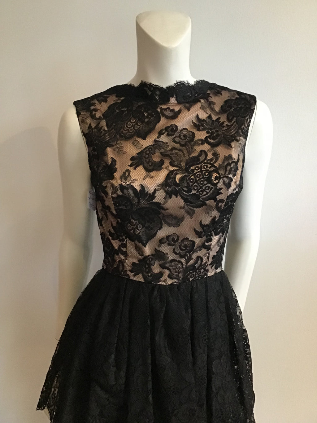 1960s Black Lace Evening Jumpsuit-3/4