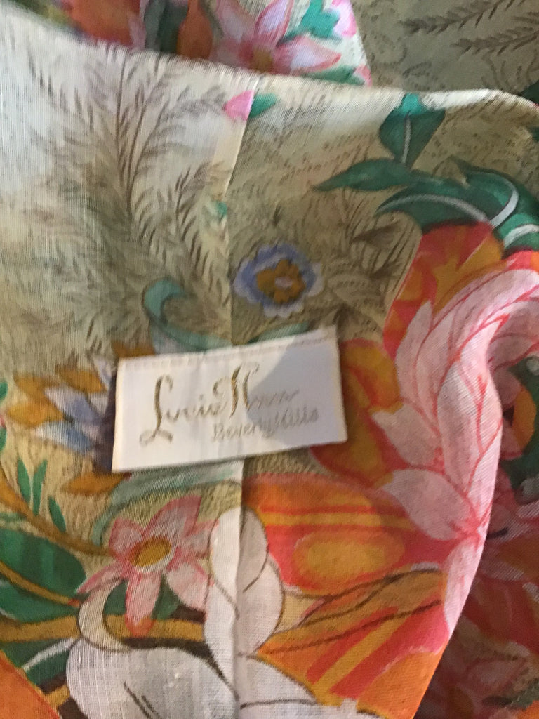 1960s Lucie Ann Yellow Floral Caftan