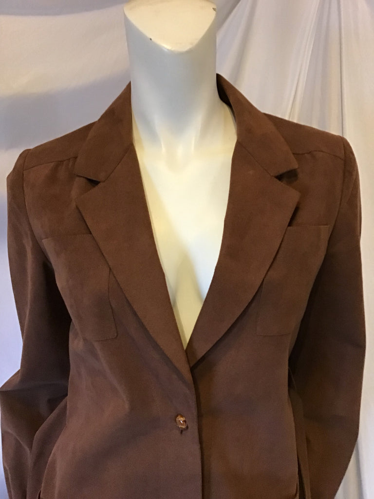 70s Adele Simpson Suede Coat