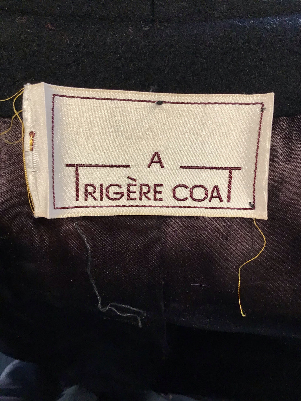 1960's Black Marino Wool Pauline Trigere Coat 8/10