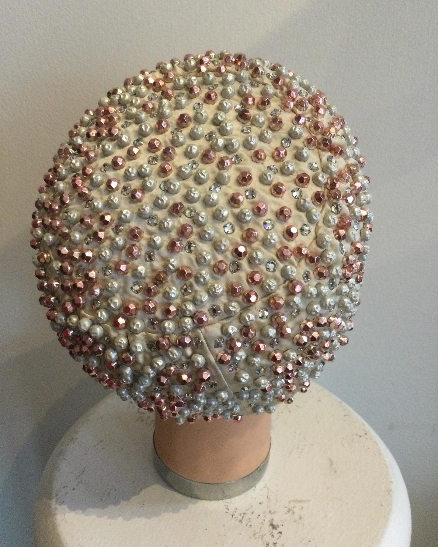 60s Faux Pearl Hat