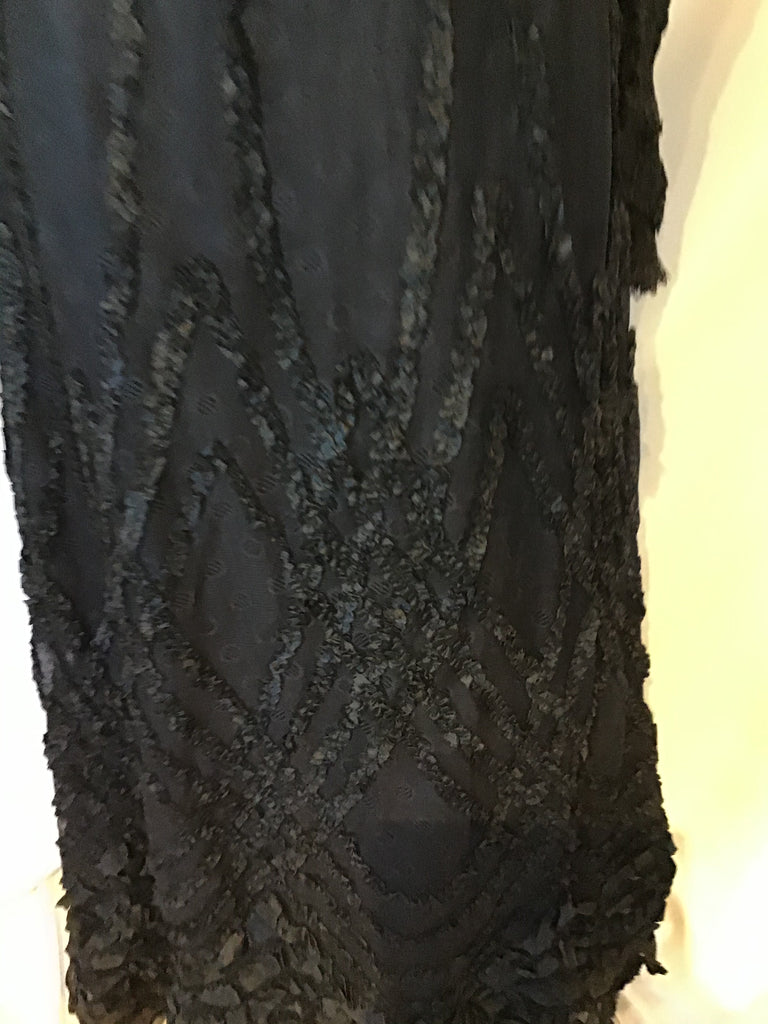 1900s Victorian Black Ribbon and net dress