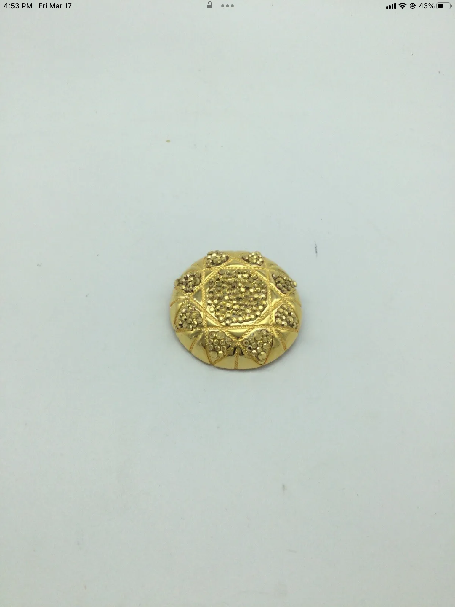 1980s Jay Feinberg vintage gold pin