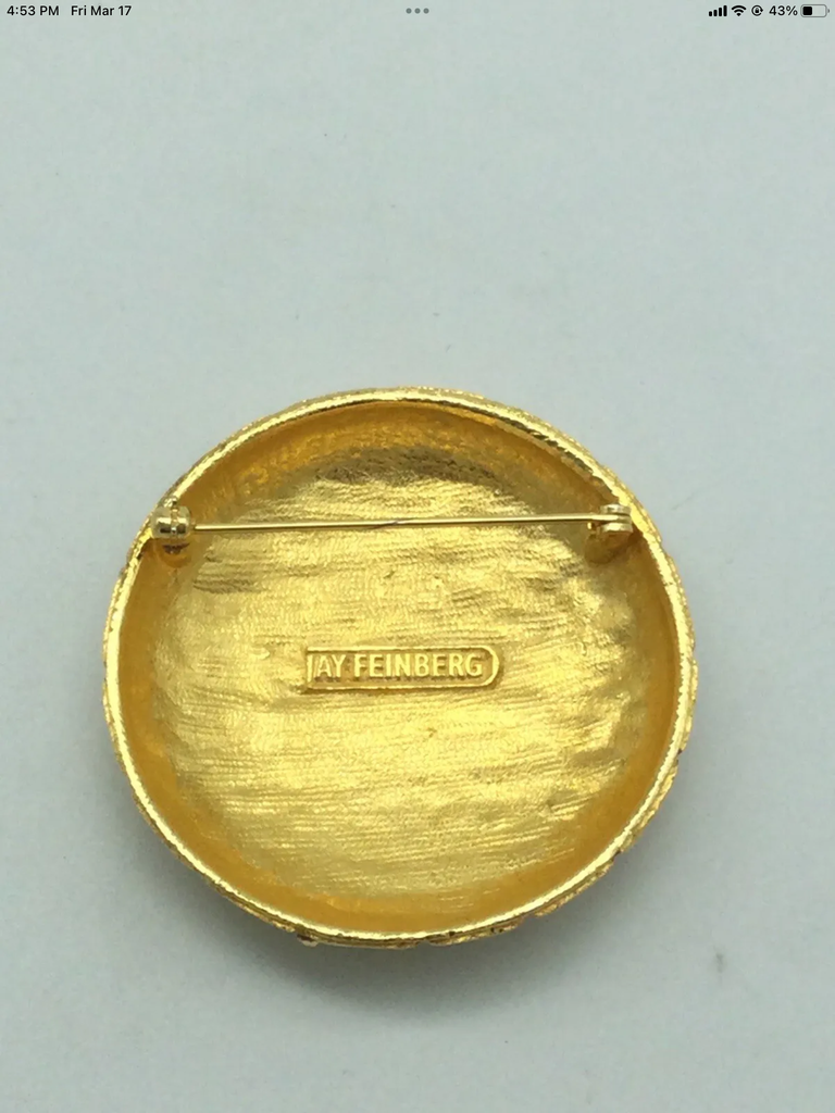 1980sJay Feinberg  vintage gold Pin