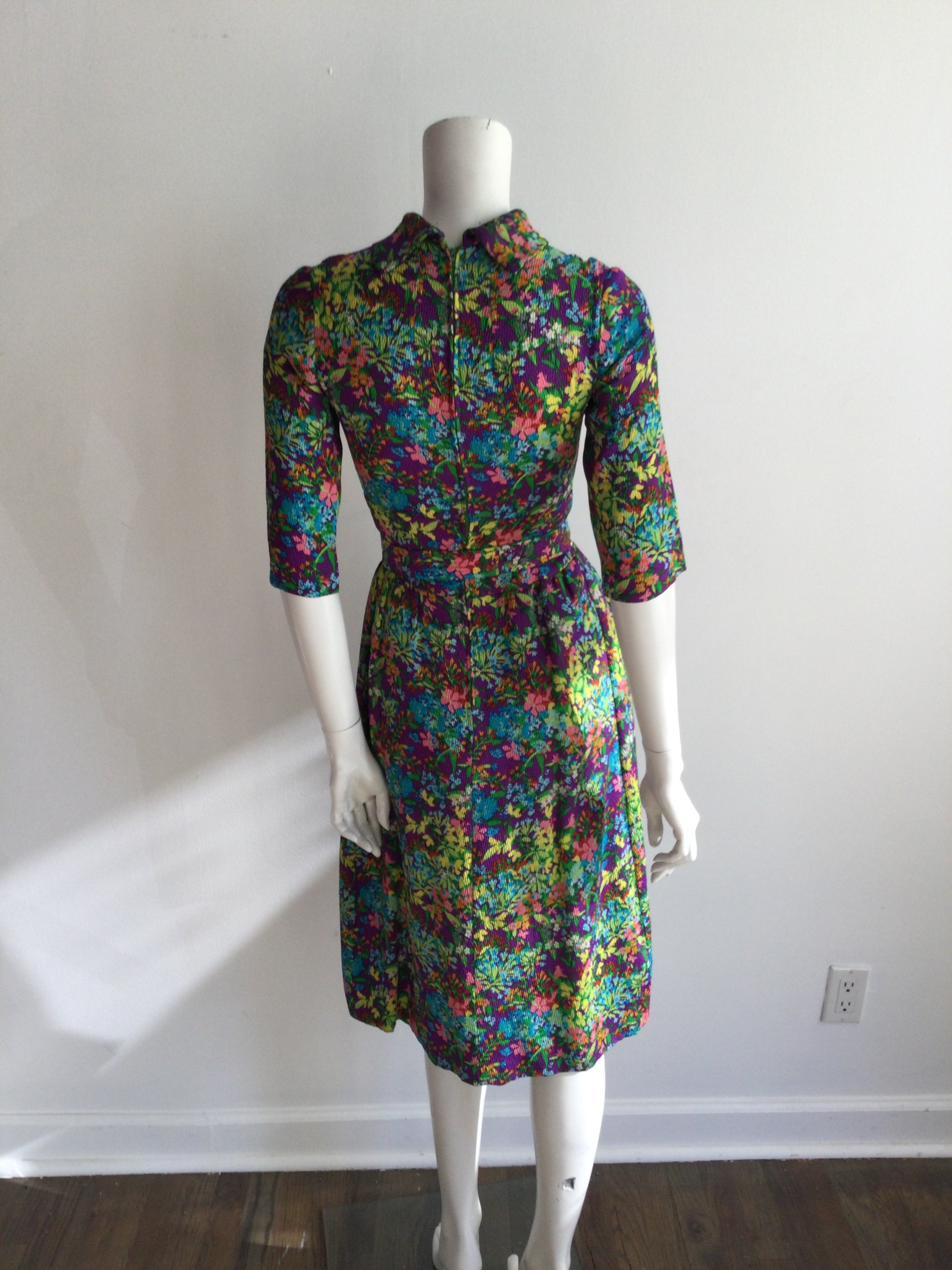 1970s Floral Jacket and Dress