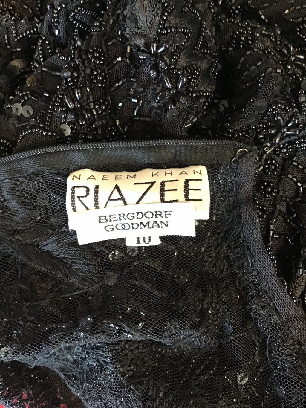 1980's Naeem Khan Silk Leopard Skirt and Black Beaded Top Ensemble-8