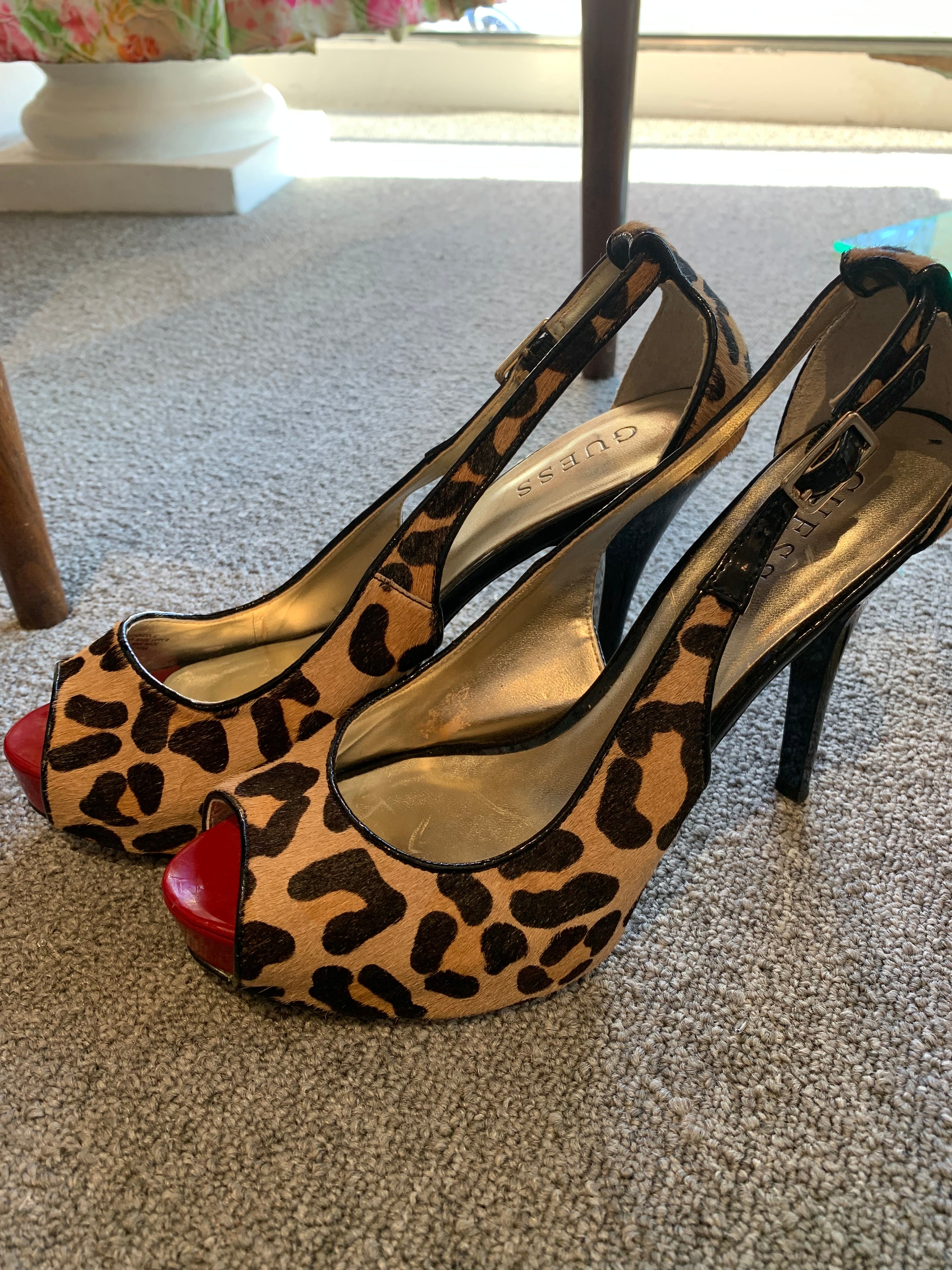 Leopard Guess High Heel Shoes