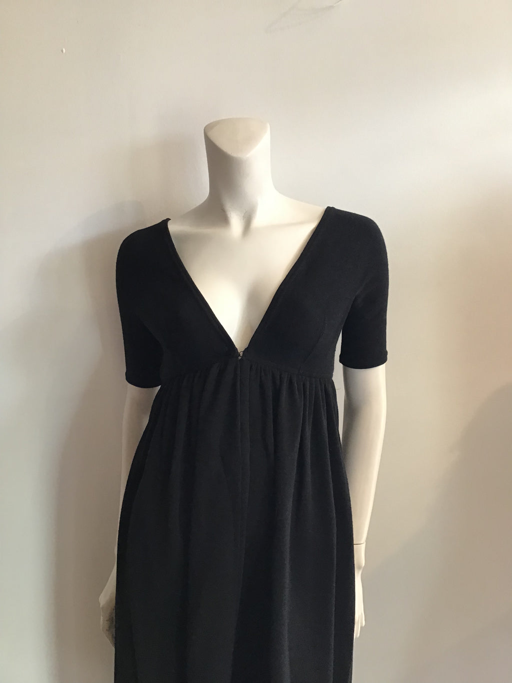 1960s Rudi Gernreich Black Wool blend  Cocktail Dress size size 7/8